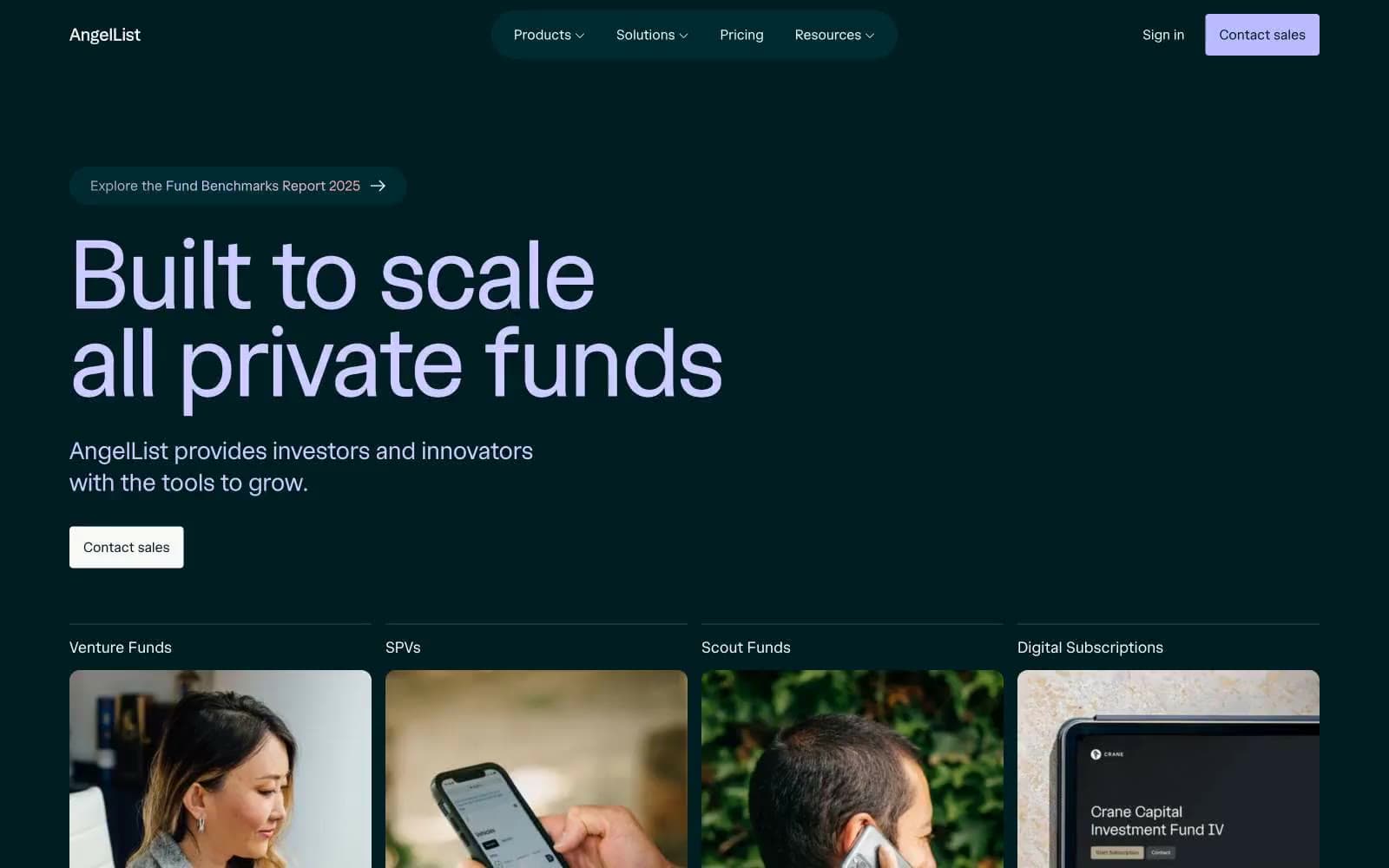 Screenshot of AngelList