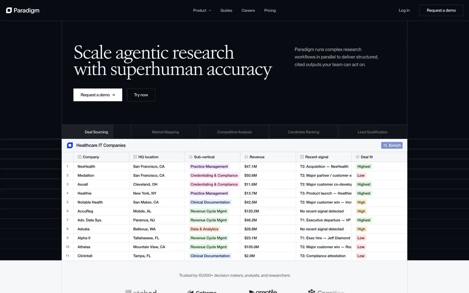Screenshot of Paradigm