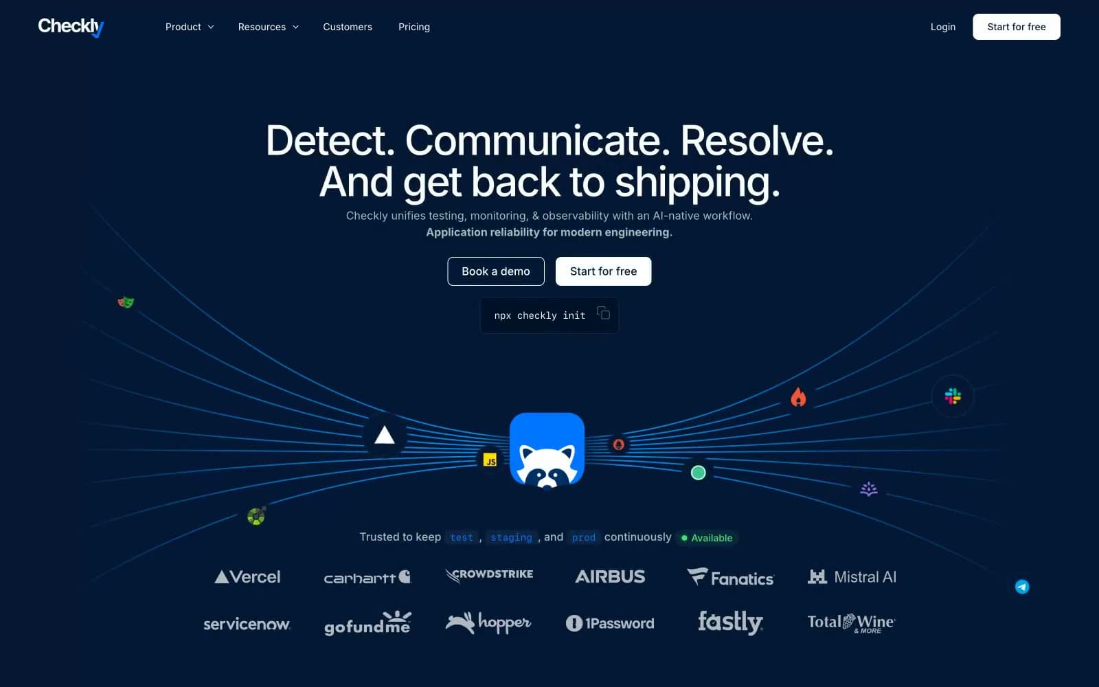 Screenshot of Checkly