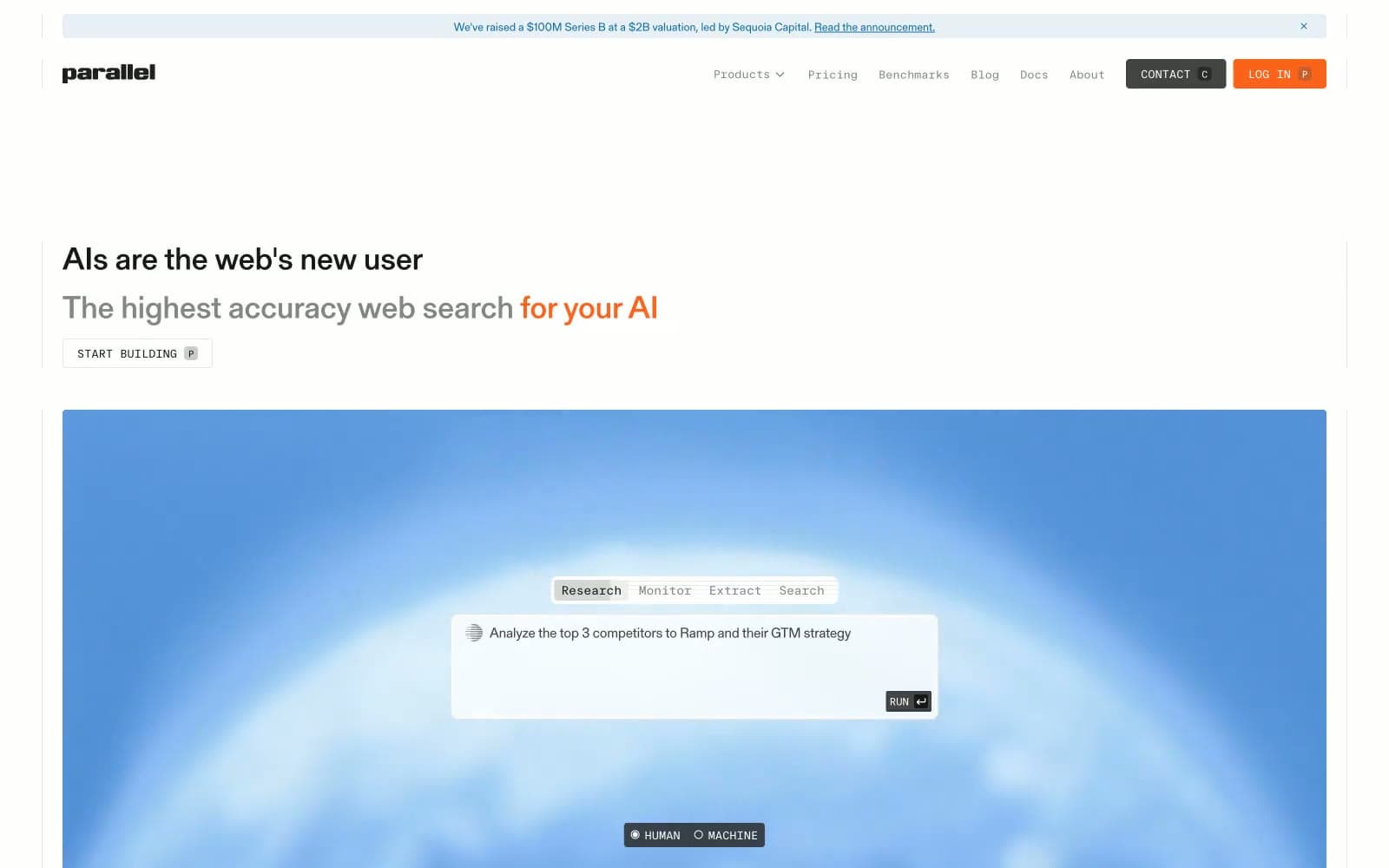 Screenshot of Parallel Web Systems