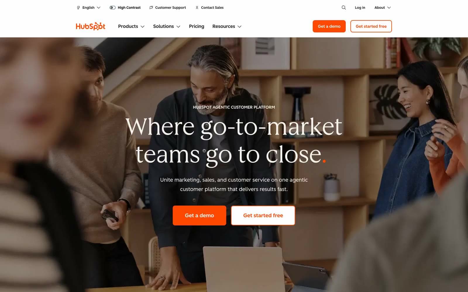Screenshot of HubSpot