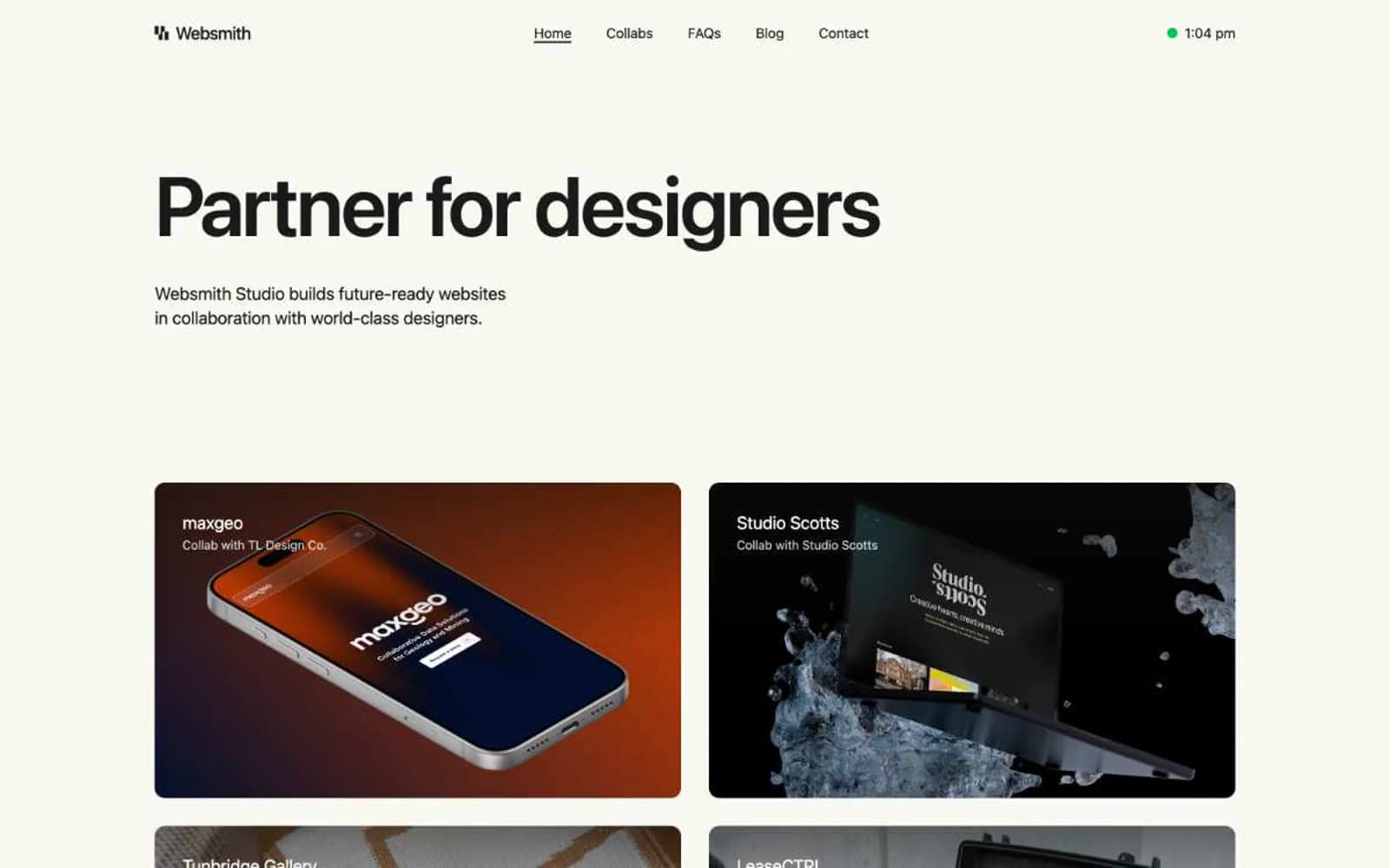 Screenshot of Websmith Studio