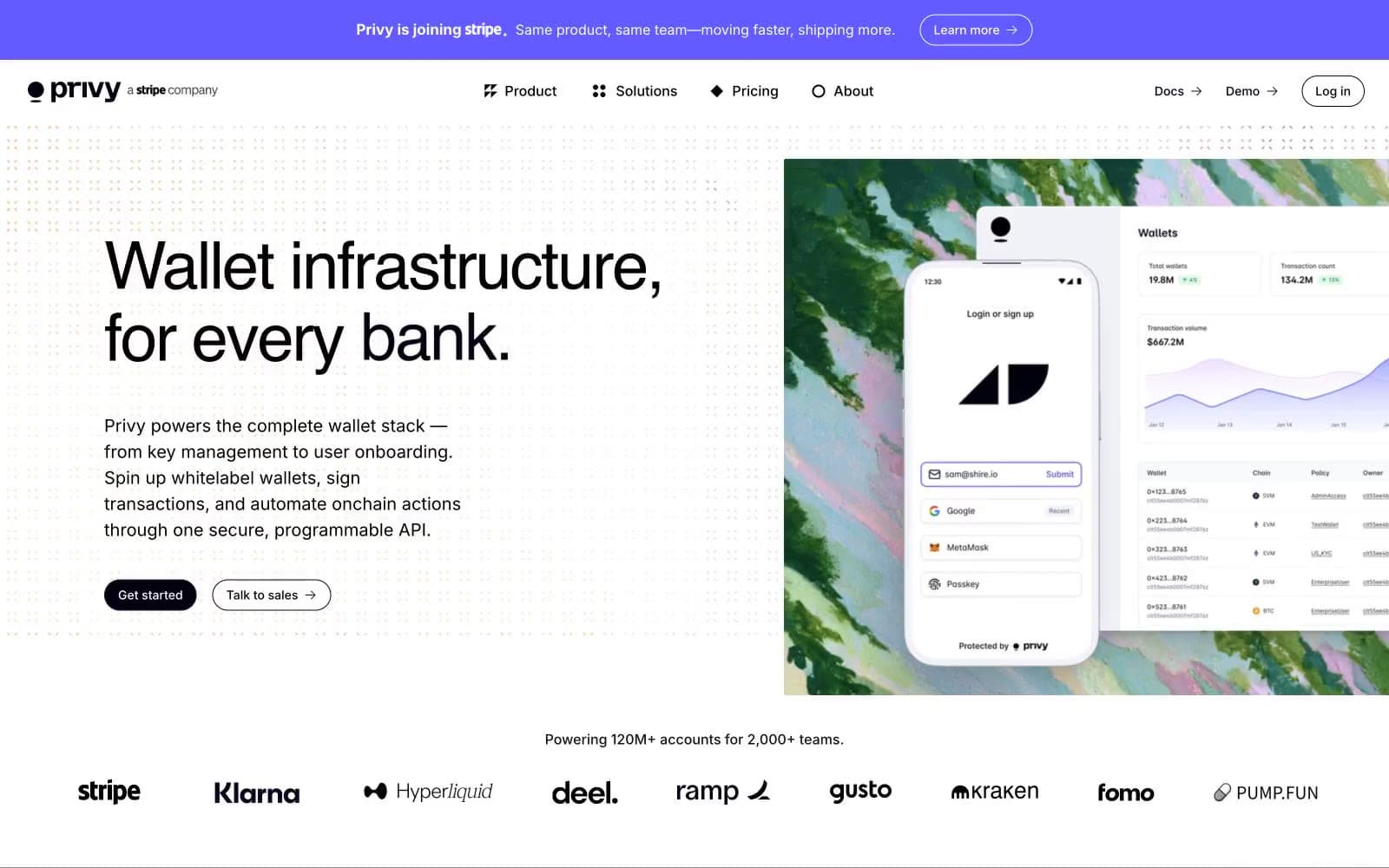 Screenshot of Privy