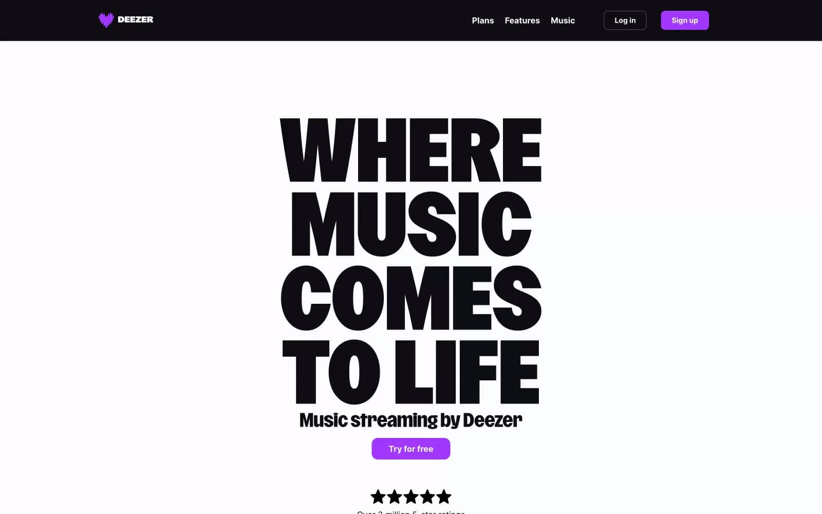 Screenshot of Deezer