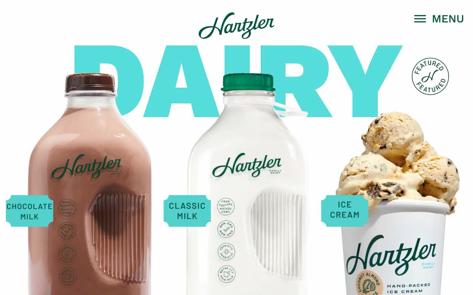 Screenshot of Hartzler Family Dairy