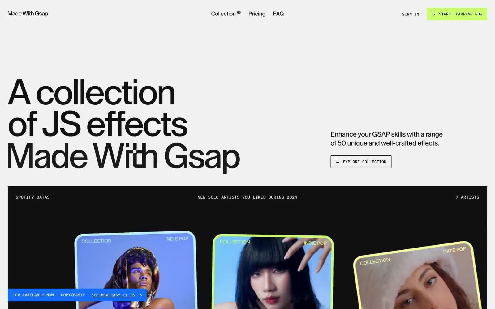 Screenshot of Made With Gsap