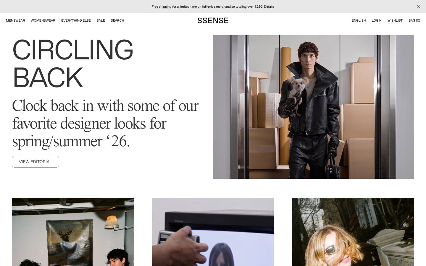 Screenshot of Ssense
