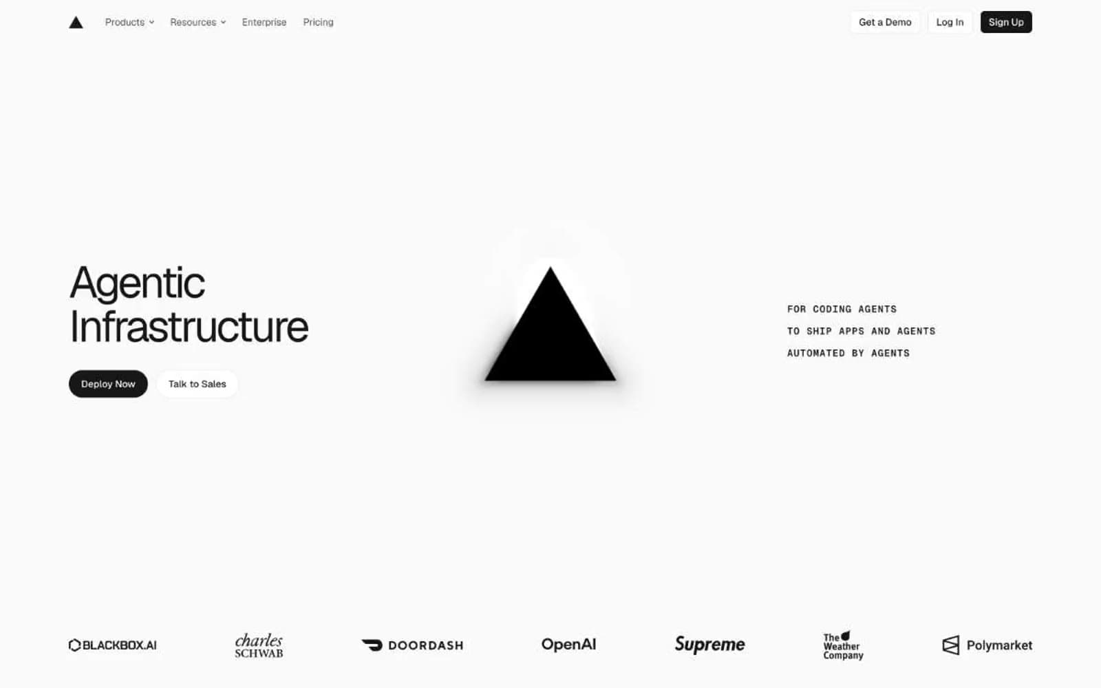Screenshot of Vercel