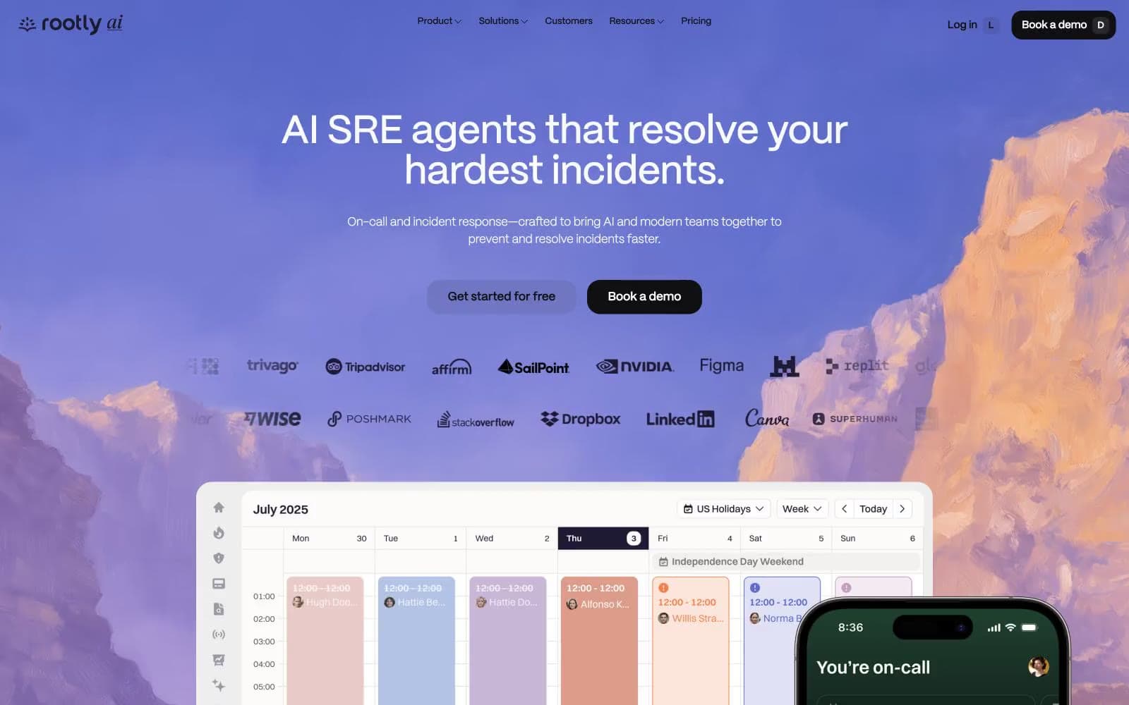 Screenshot of Rootly