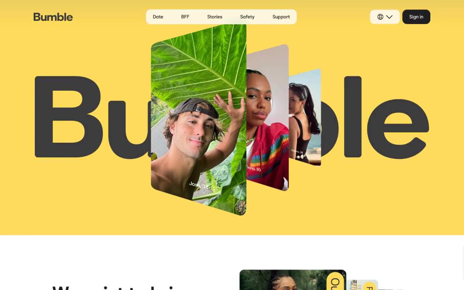 Screenshot of Bumble