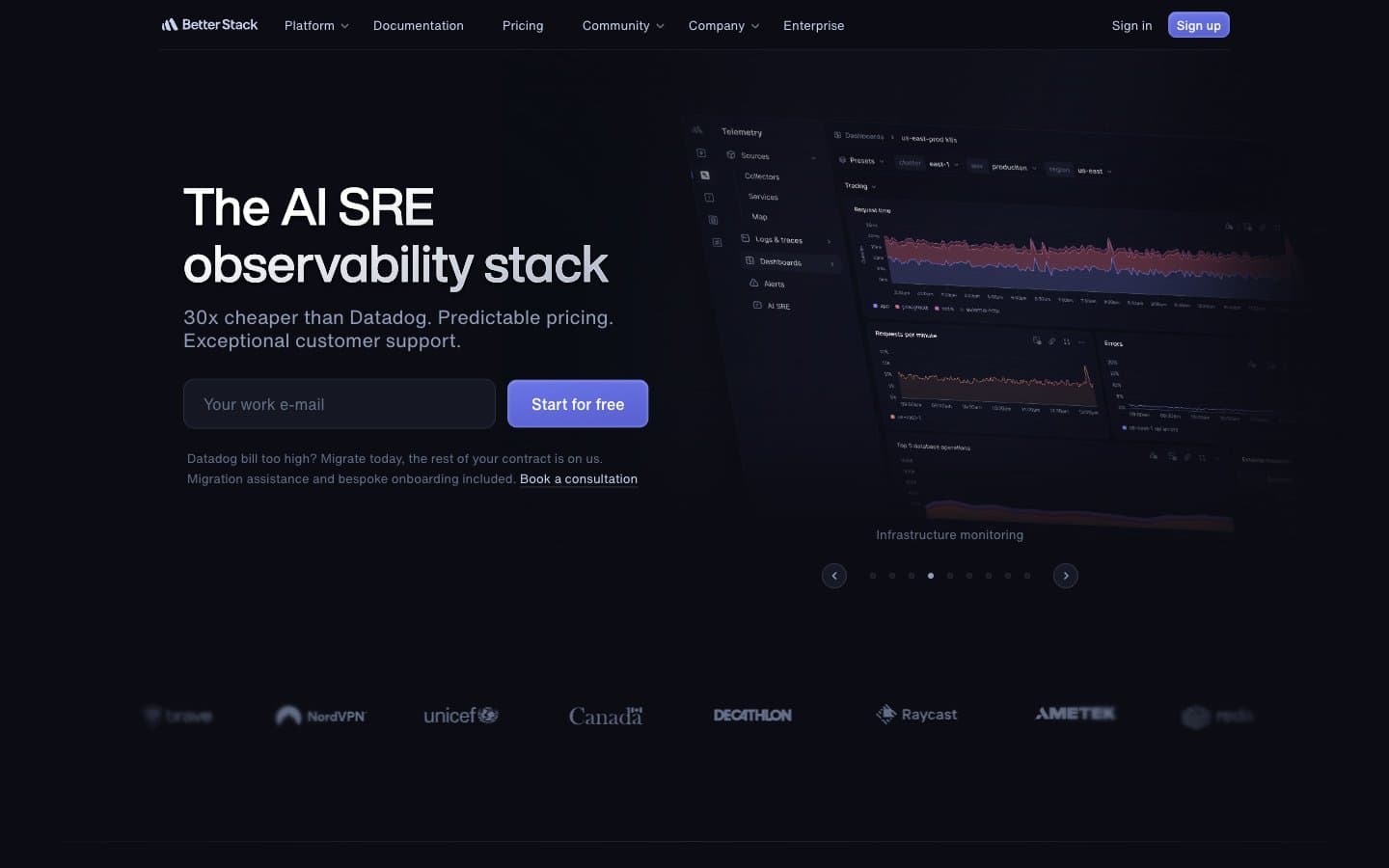 Screenshot of Better Stack