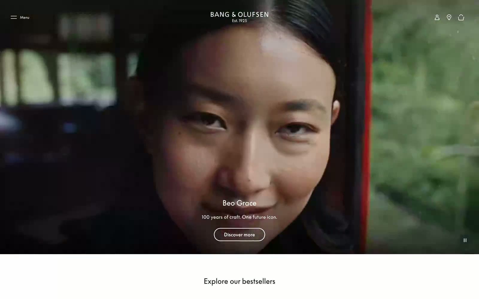 Screenshot of Bang & Olufsen