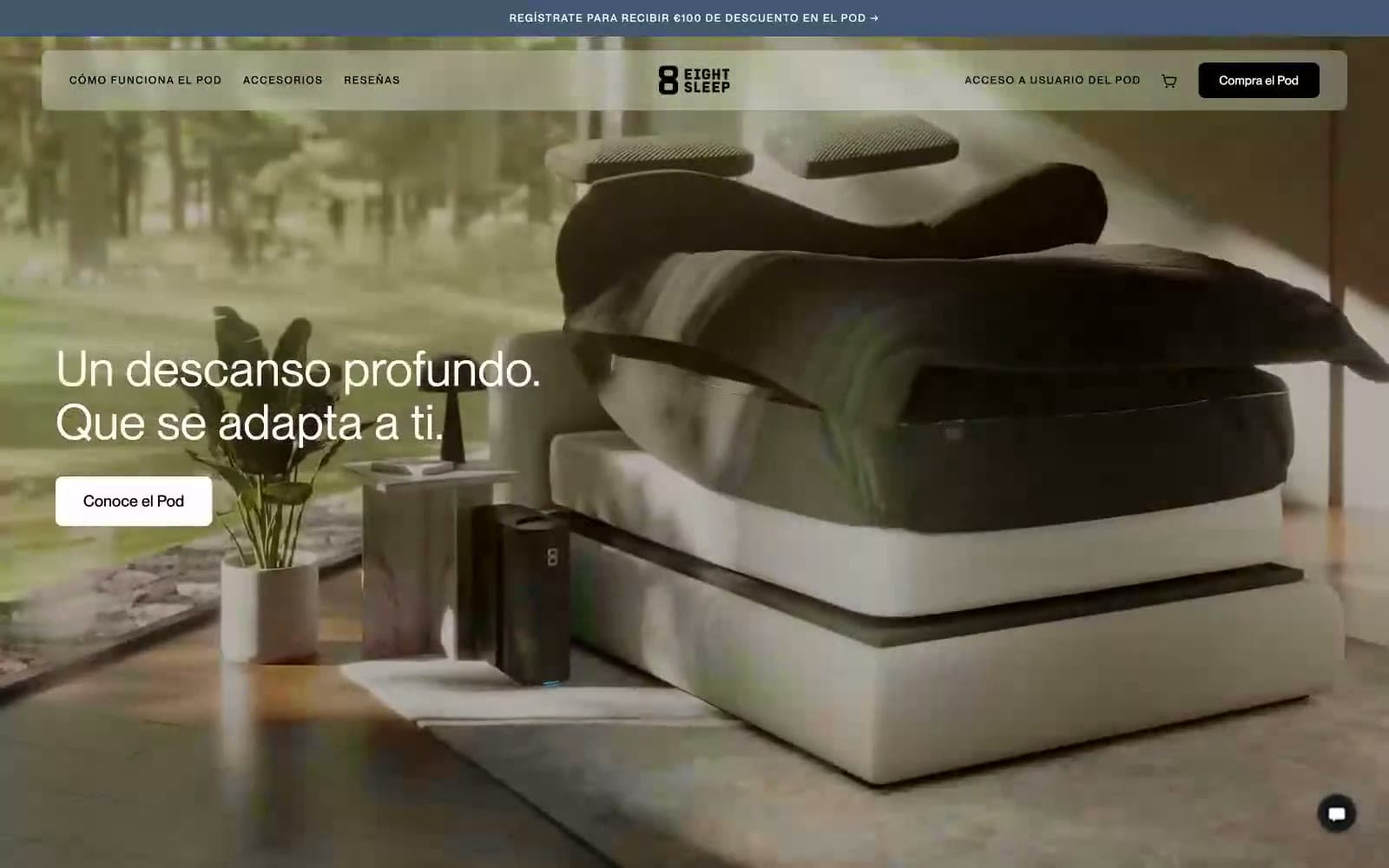 Screenshot of Eight Sleep
