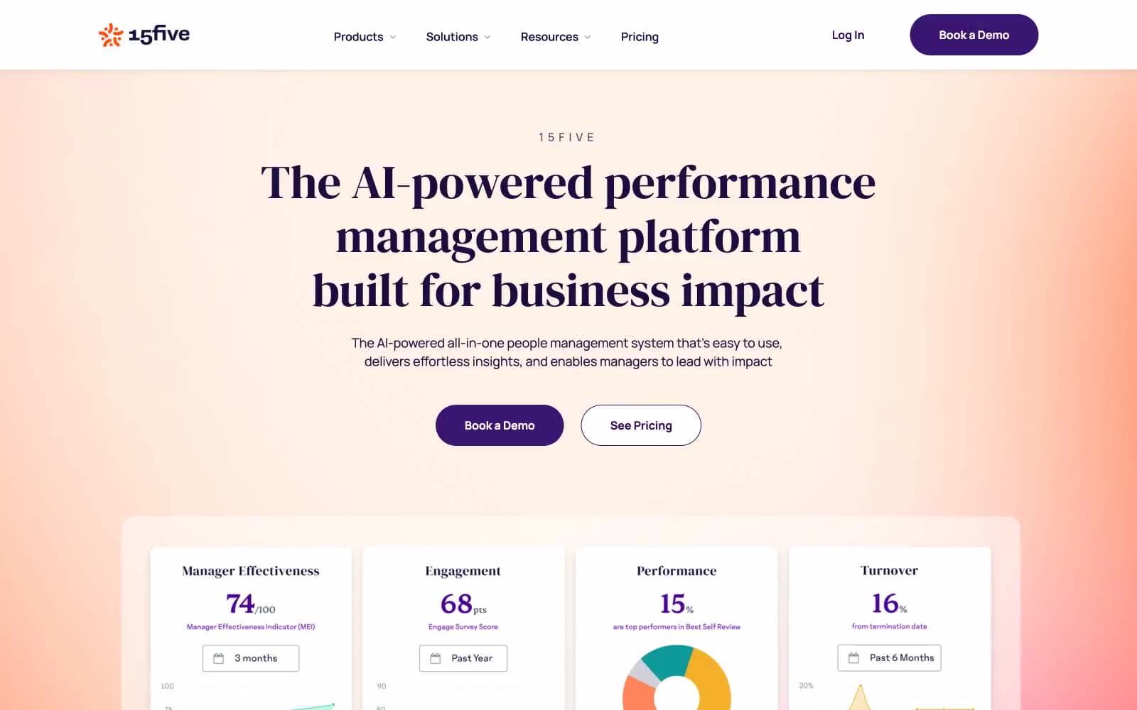 Screenshot of 15five