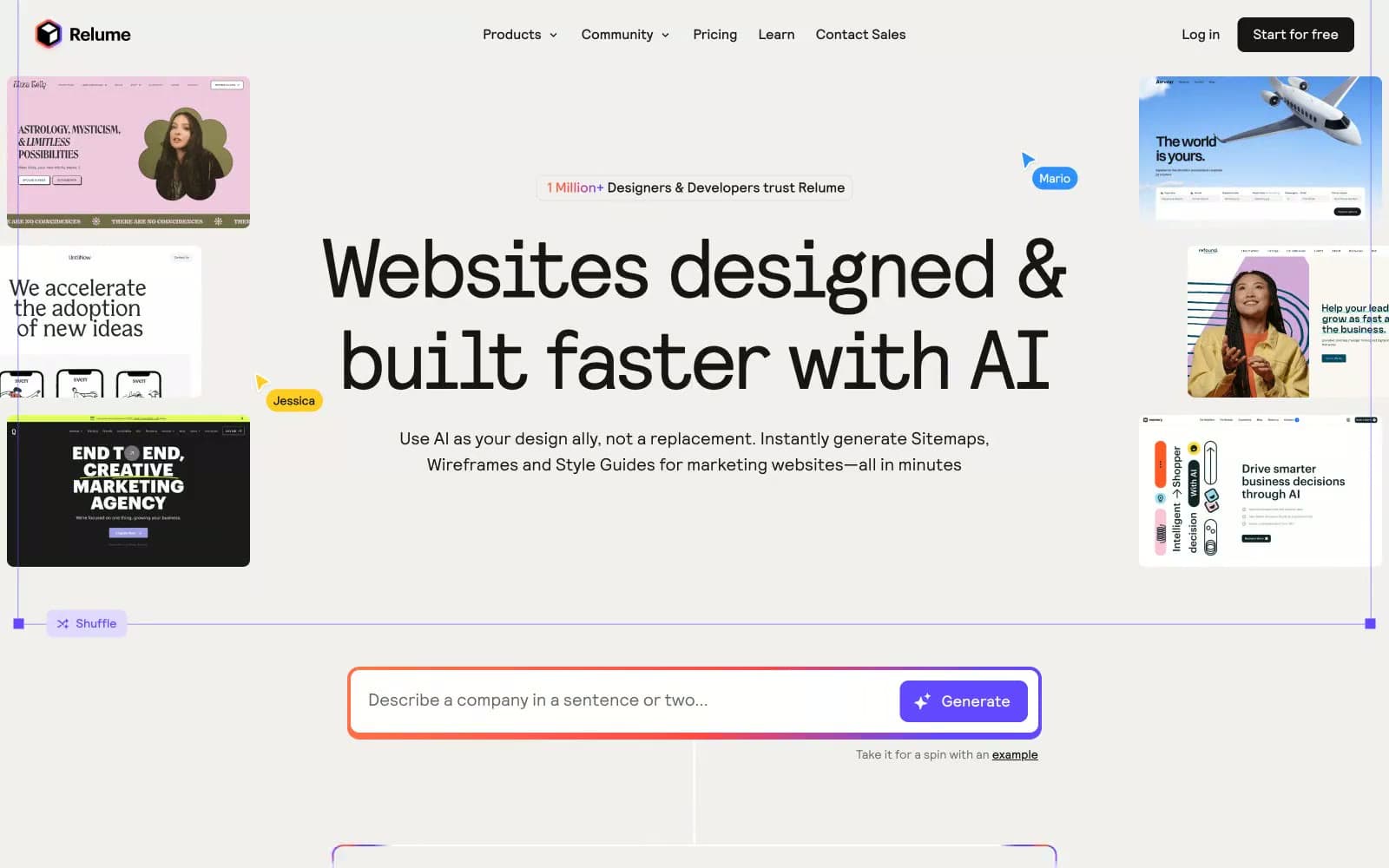 Screenshot of Relume