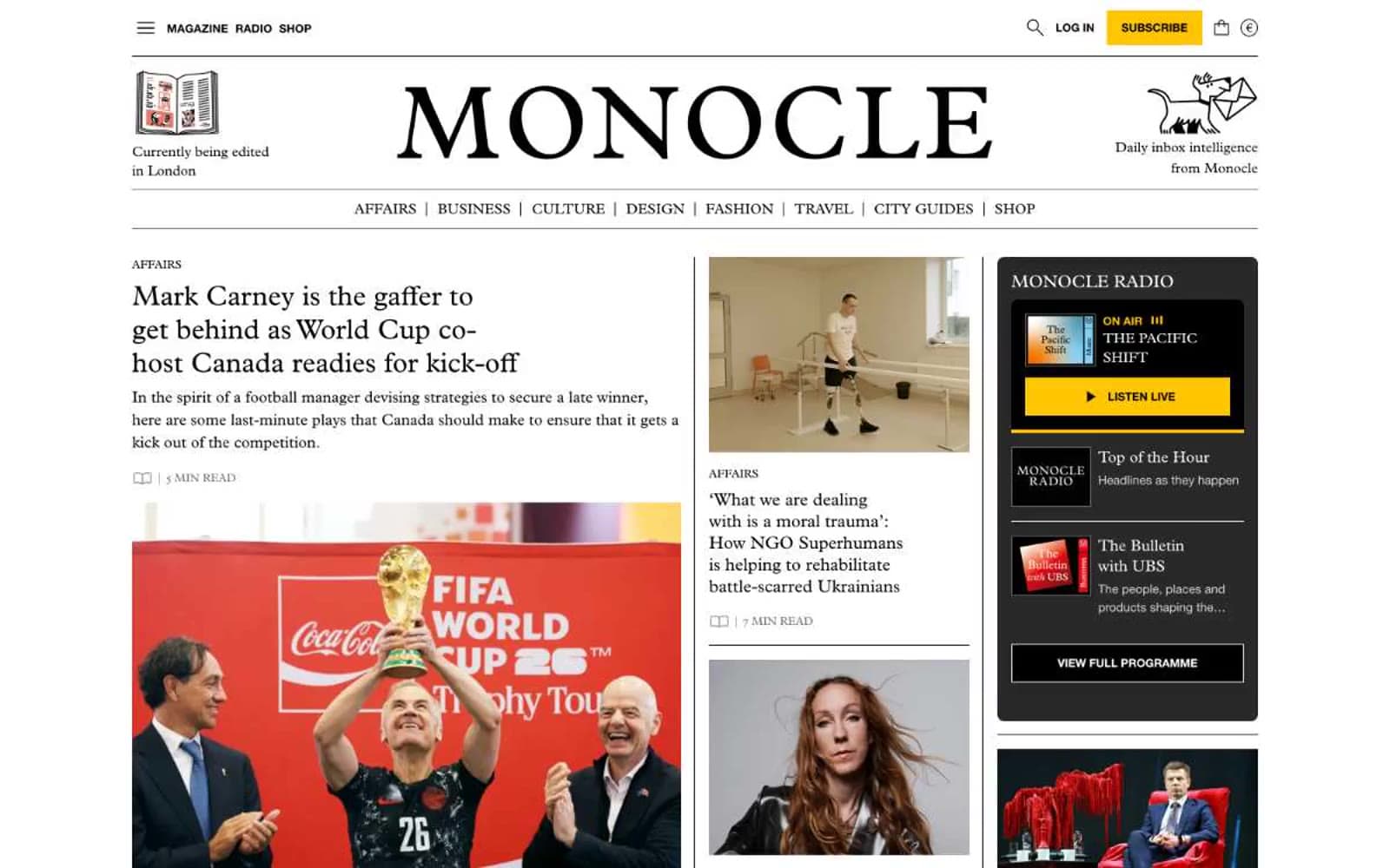 Screenshot of Monocle