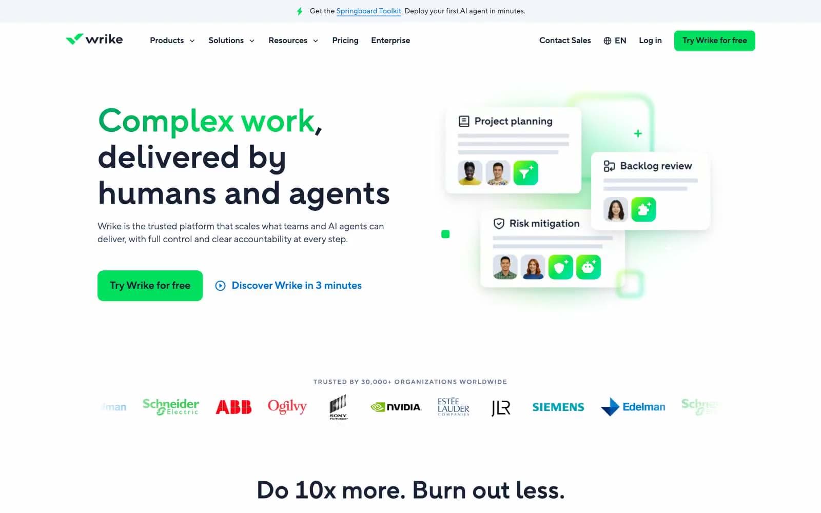 Screenshot of Wrike