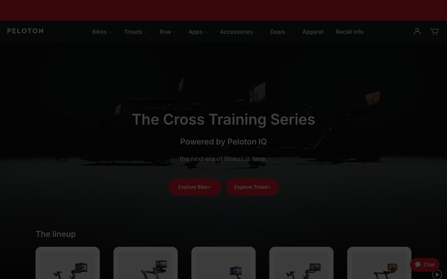Screenshot of Peloton