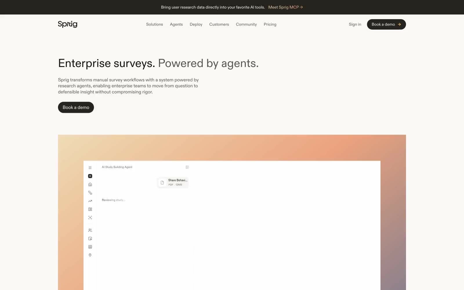 Screenshot of Sprig