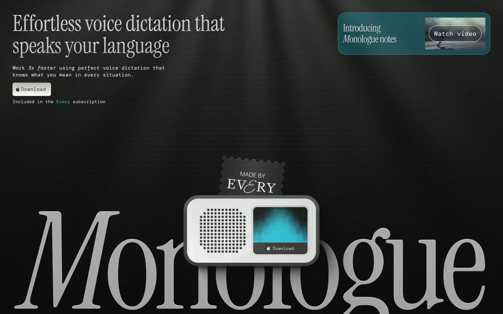 Screenshot of Monologue