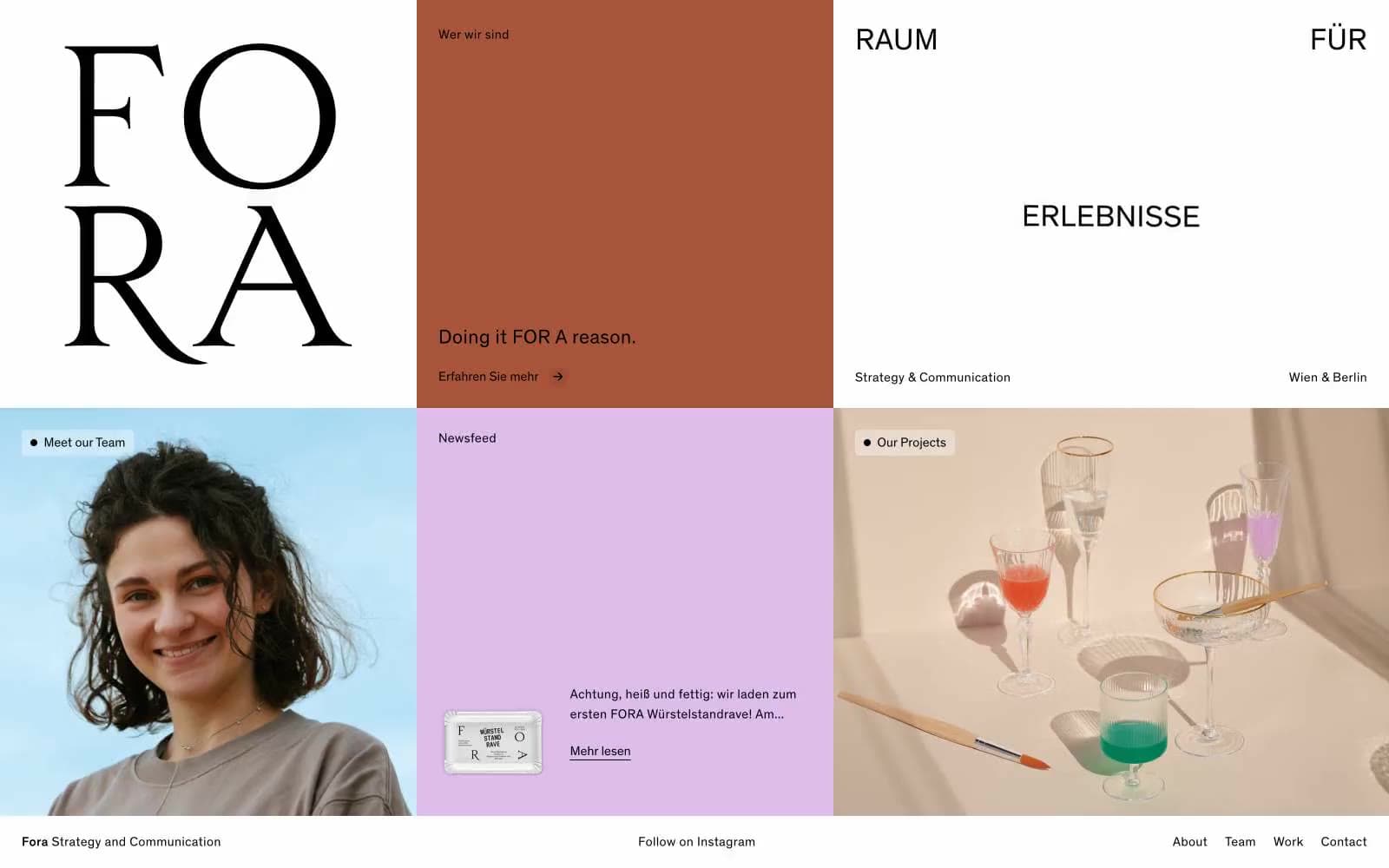 Screenshot of FORA