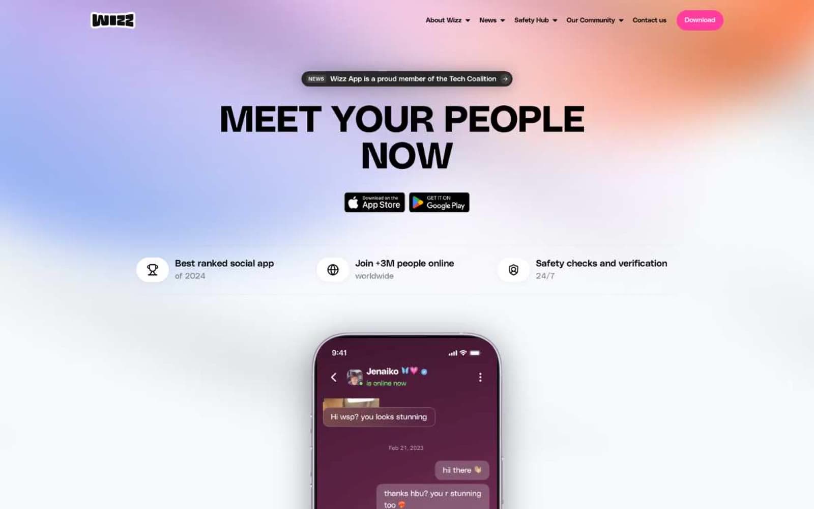 Screenshot of Wizz