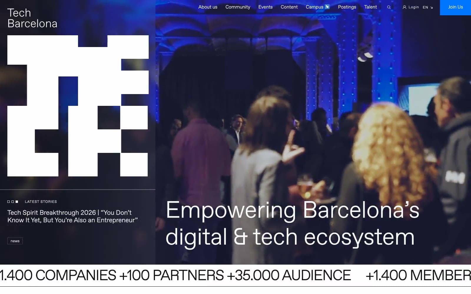 Screenshot of Tech Barcelona