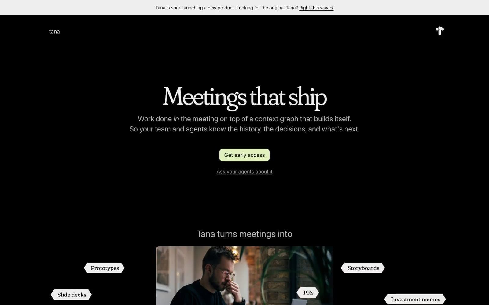 Screenshot of Tana