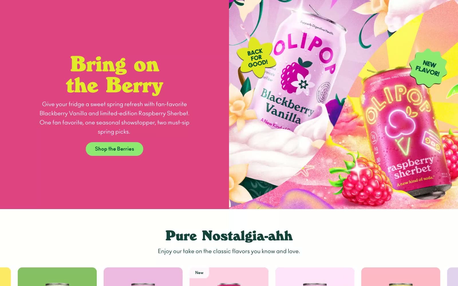 Screenshot of OLIPOP