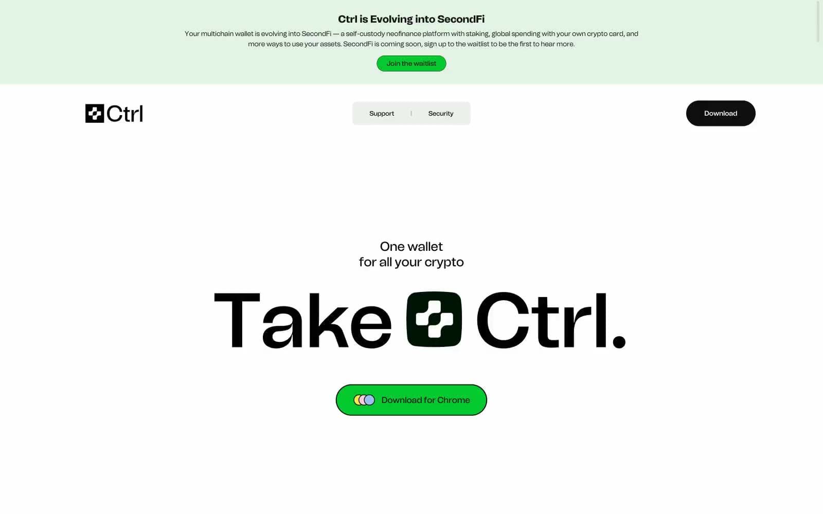 Screenshot of Secure and powerful crypto wallet | Ctrl Wallet