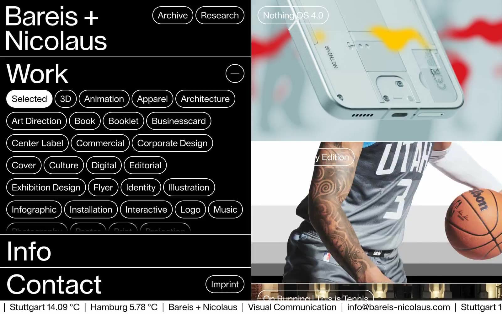 Screenshot of Bareis + Nicolaus