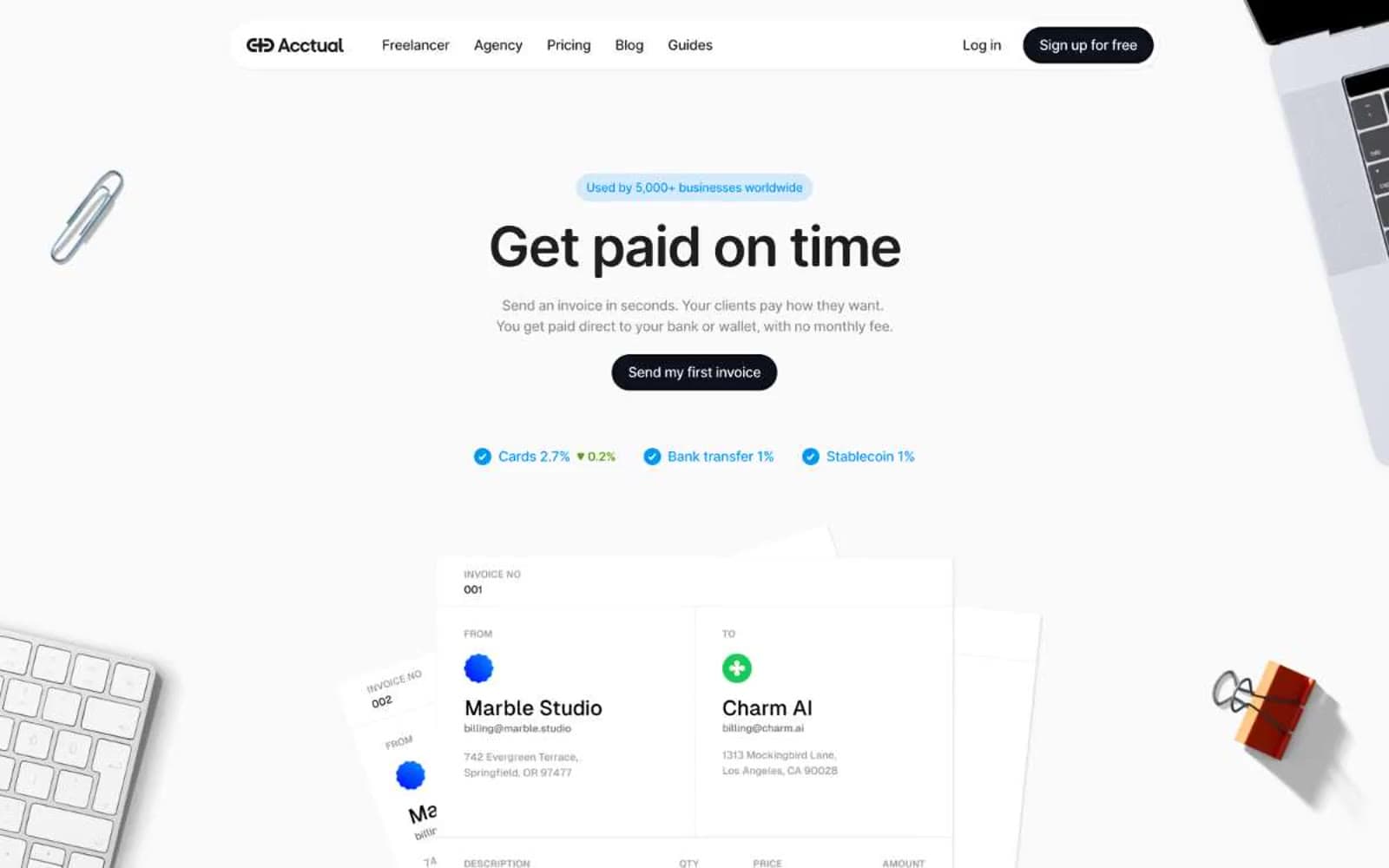 Screenshot of Acctual