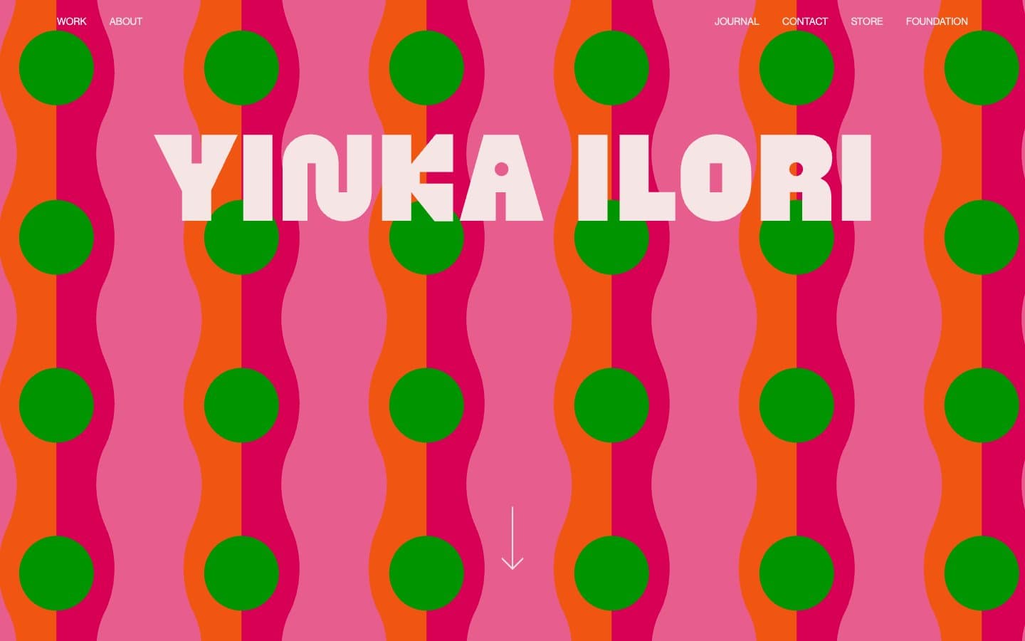 Screenshot of Yinka Ilori Studio