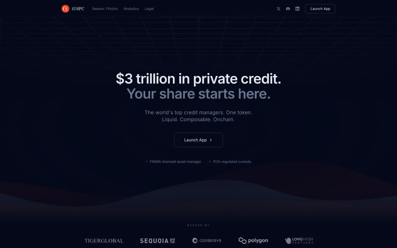 Screenshot of iUSPC by Coinshift