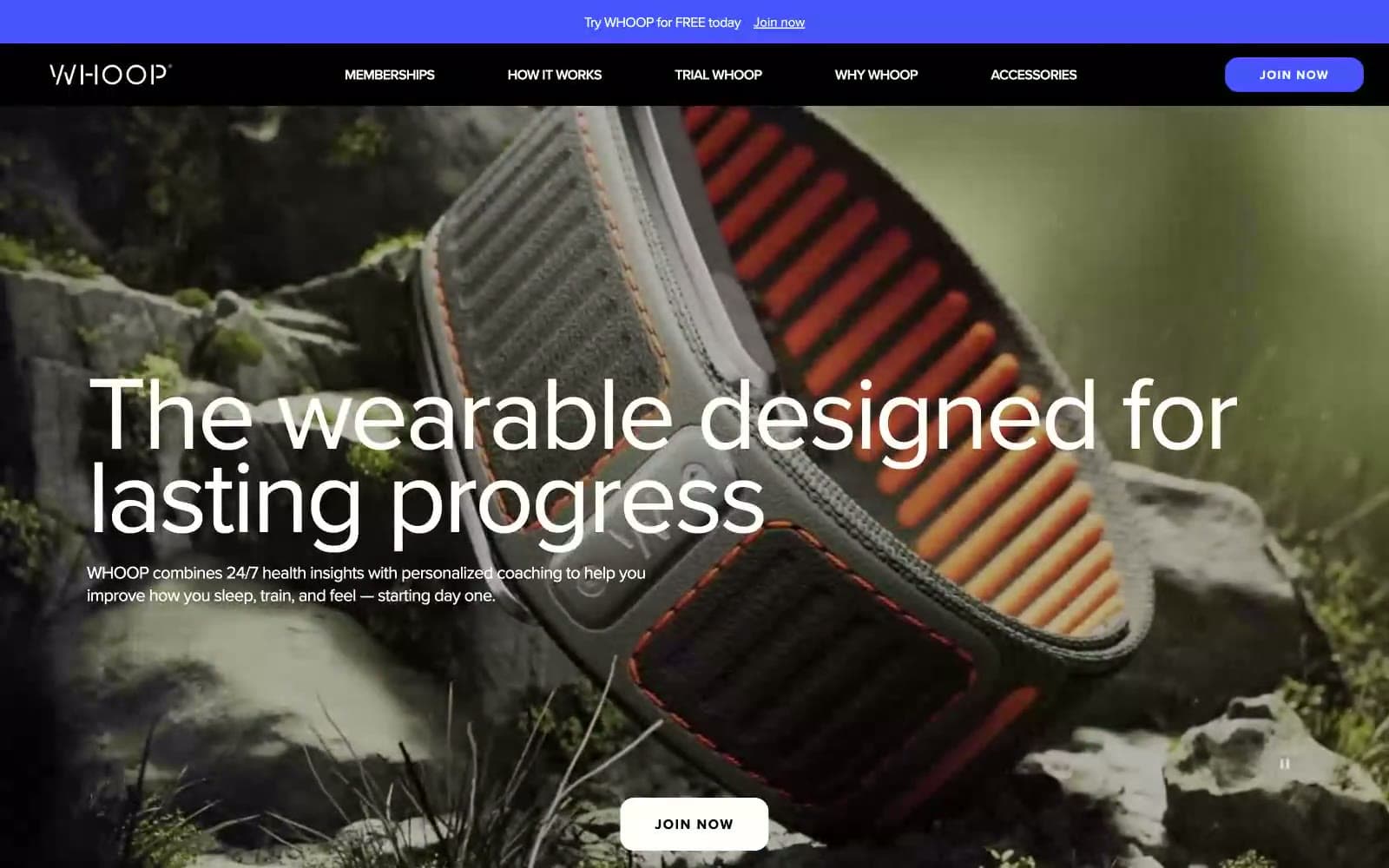 Screenshot of WHOOP