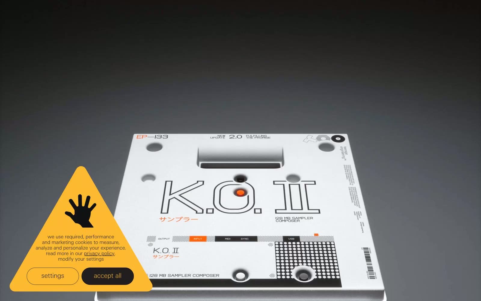 Screenshot of teenage engineering