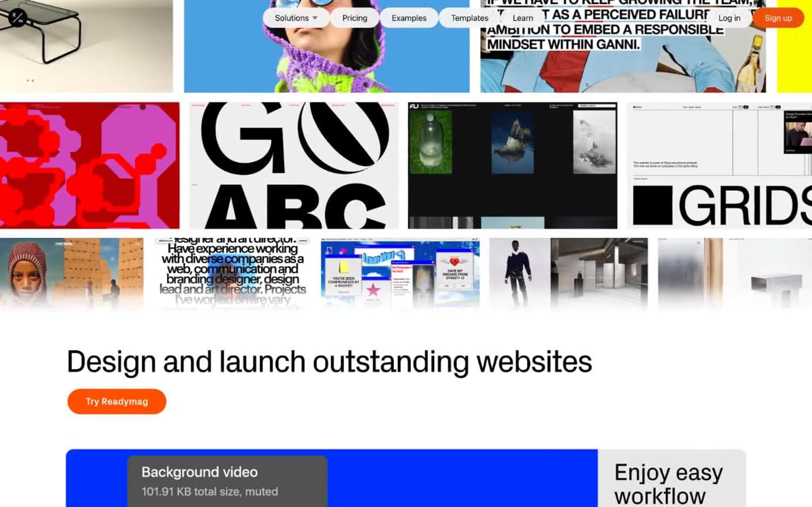 Screenshot of Readymag