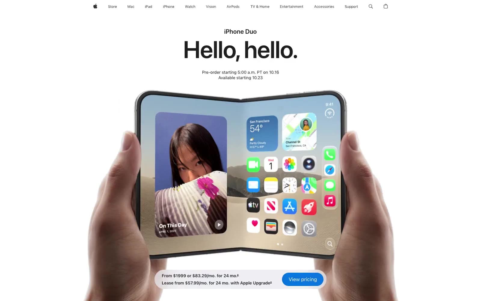 Screenshot of Apple iPhone Duo