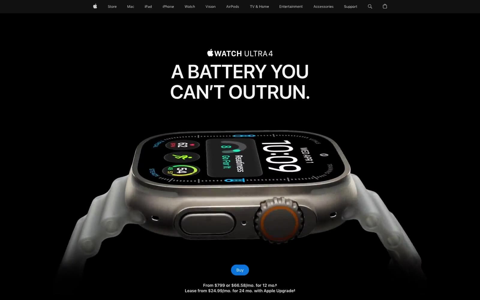 Screenshot of Apple Watch Ultra 4
