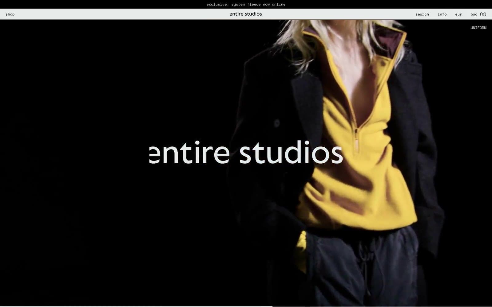 Screenshot of entire studios