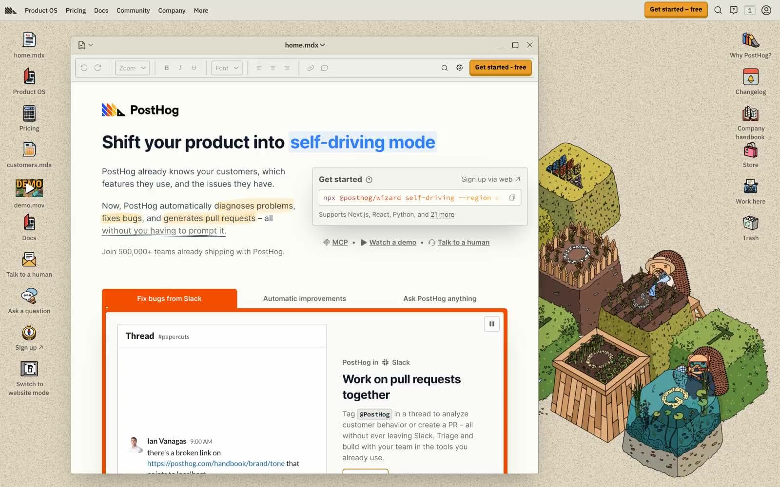 Screenshot of PostHog