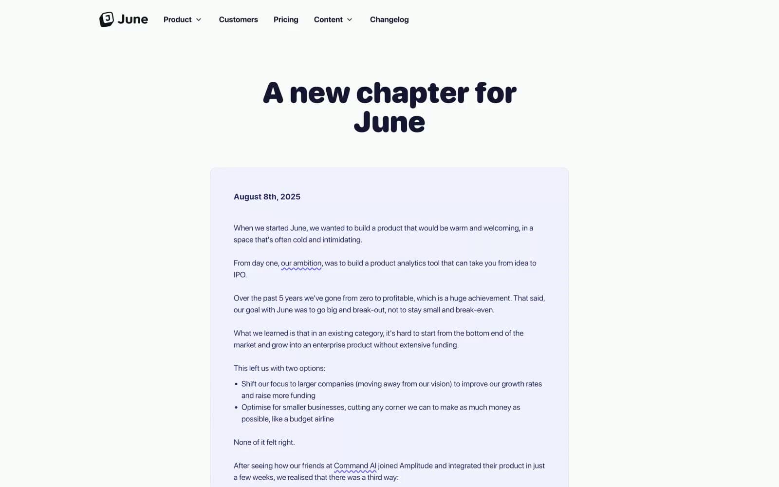Screenshot of June