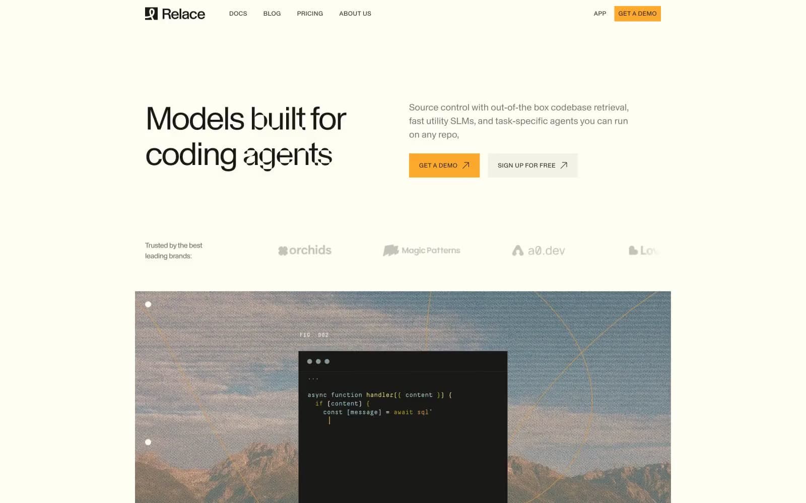 Screenshot of Relace