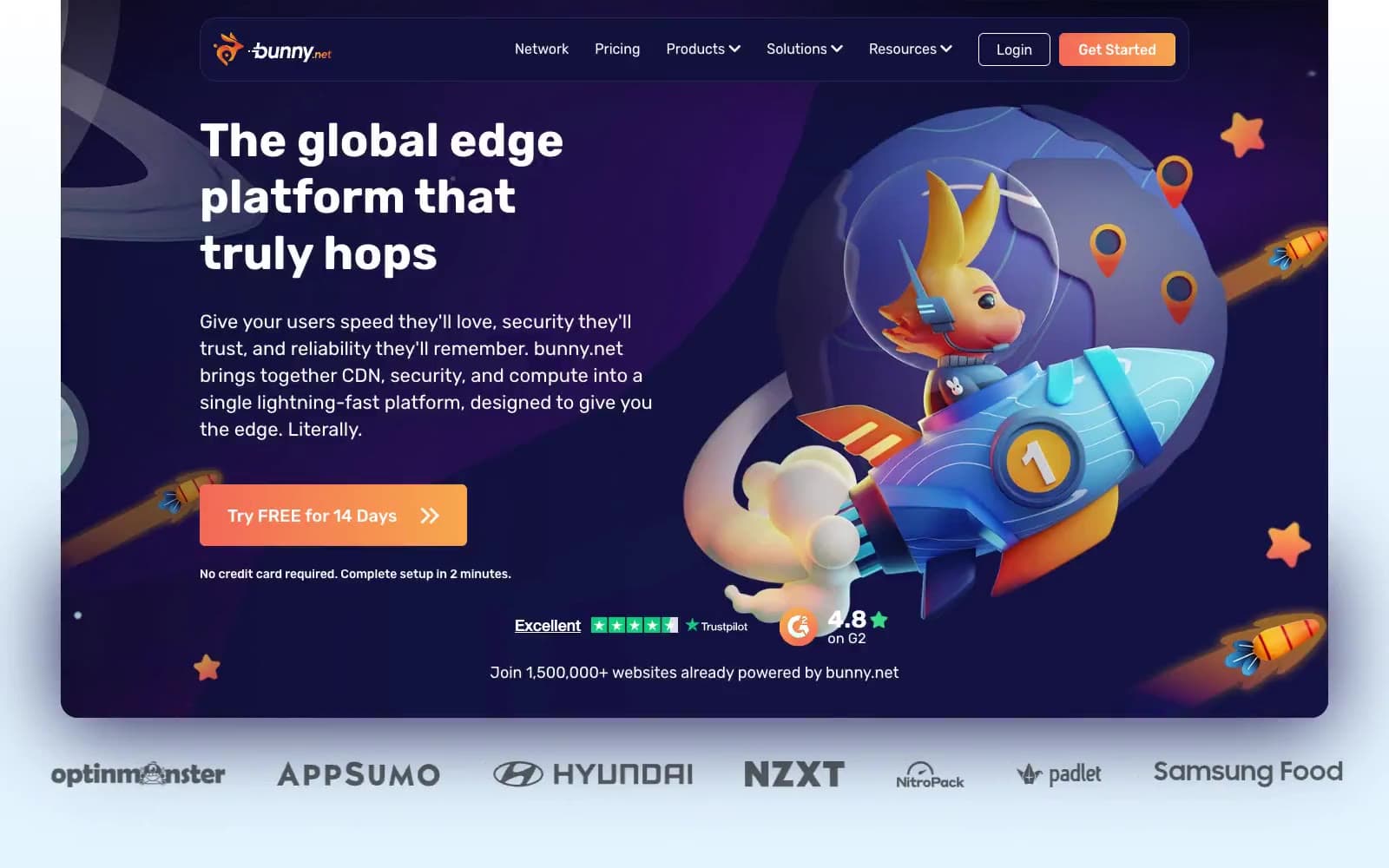 Screenshot of bunny.net
