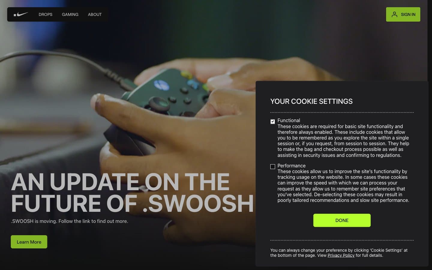 Screenshot of Home