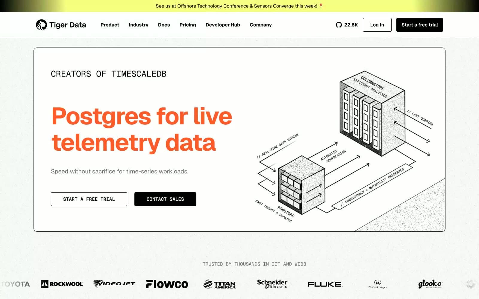 Screenshot of Timescale