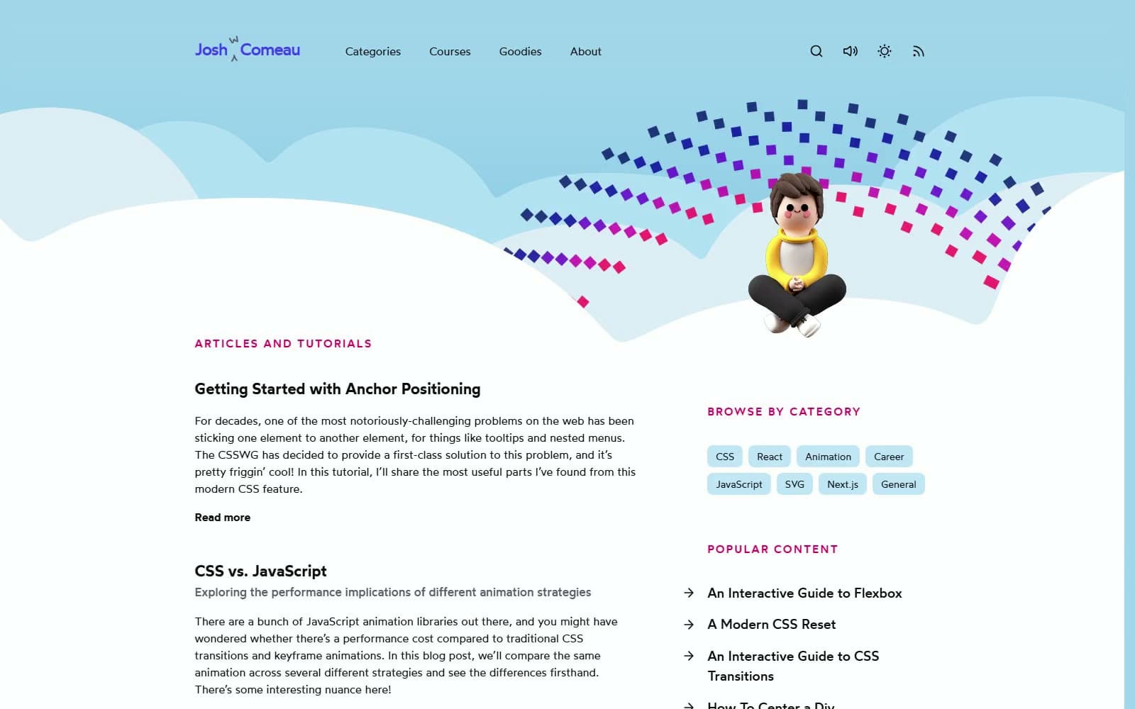 Screenshot of Josh W. Comeau