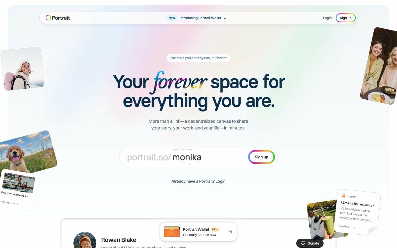 Screenshot of Portrait