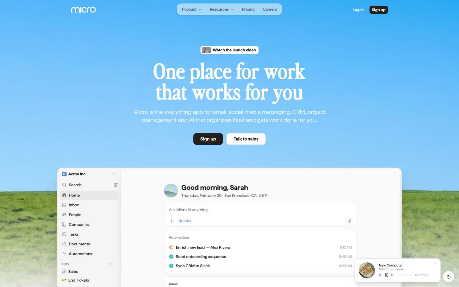 Screenshot of Micro