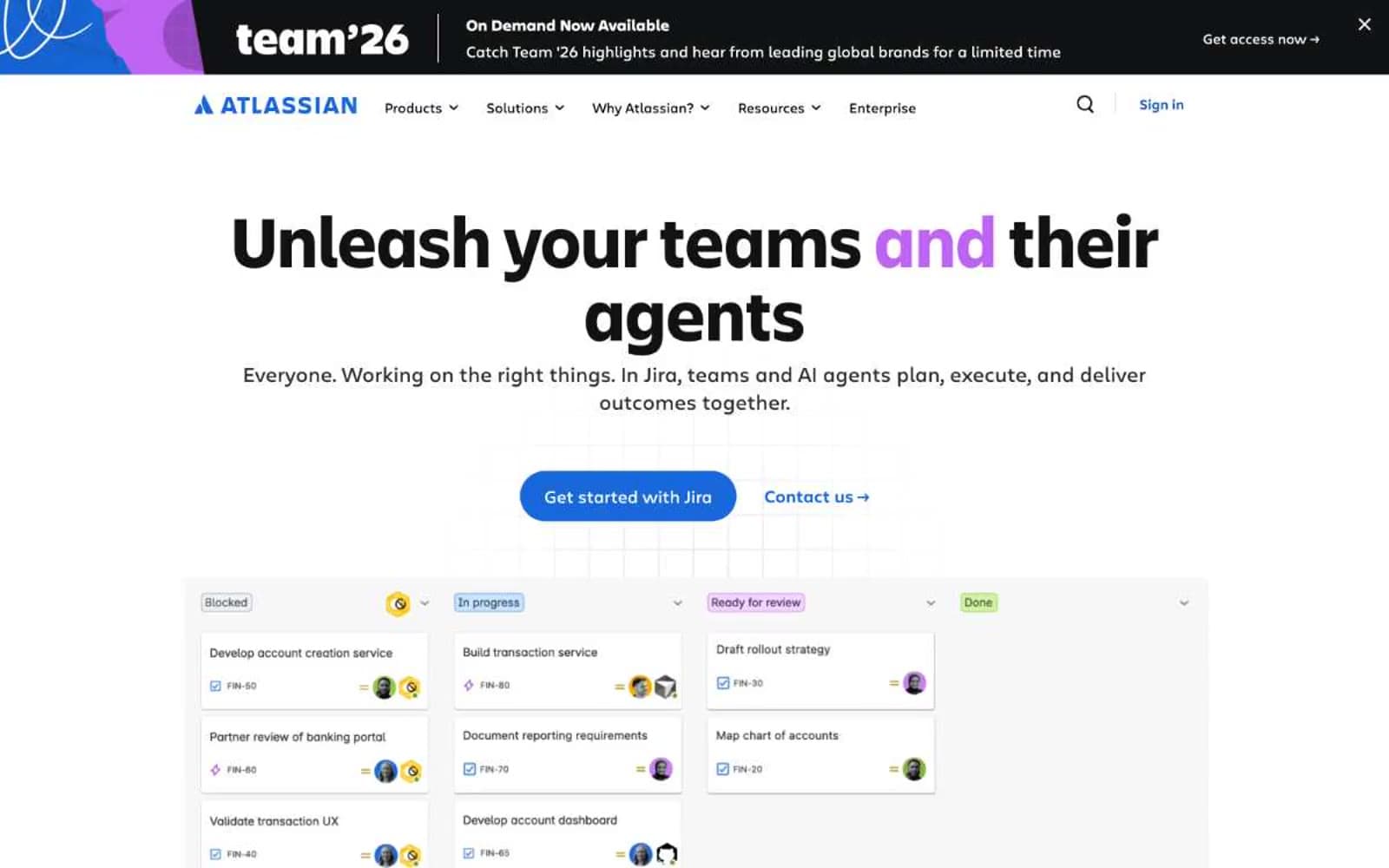 Screenshot of Atlassian